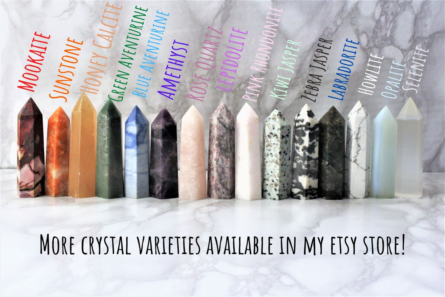 Rose Quartz / Lepidolite / Pink Aragonite Point Towers Obelisk Crystals