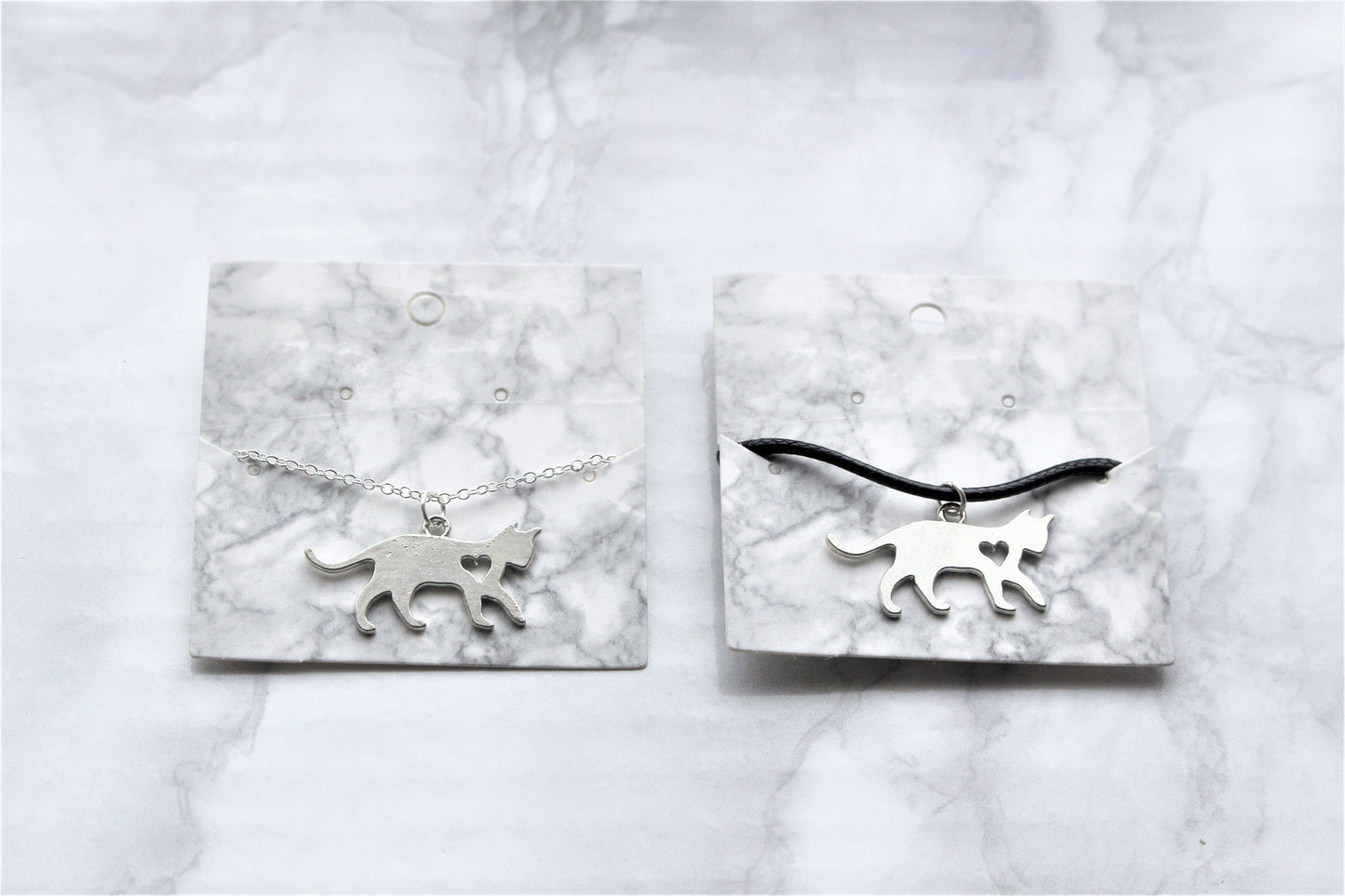 Cat Necklace Set Friendship Matching Jewellery