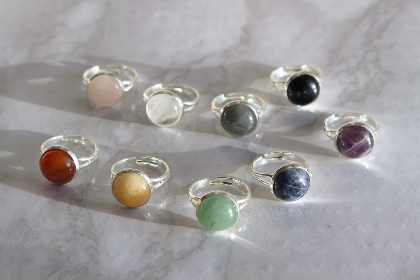 Gemstone Statement Ring - Adjustable