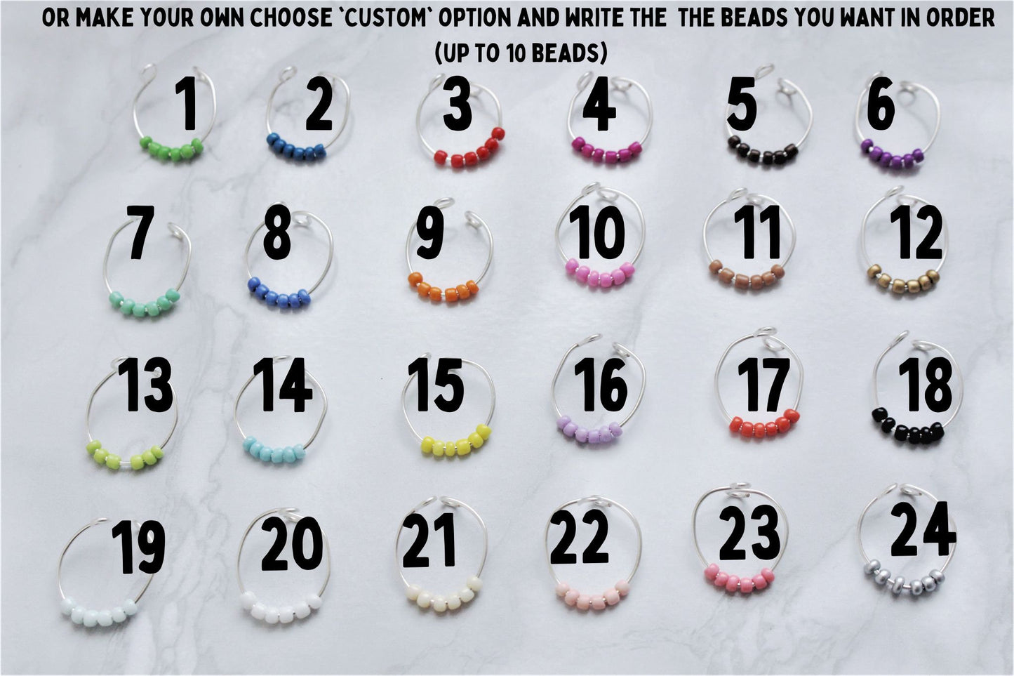 Adjustable Beaded Fidget Ring