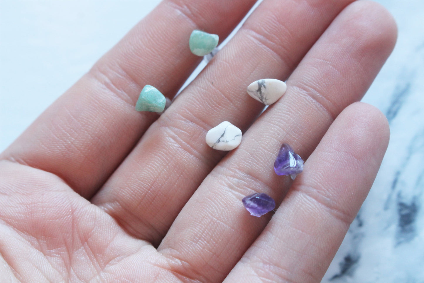 Small Crystal Chip Earring Studs