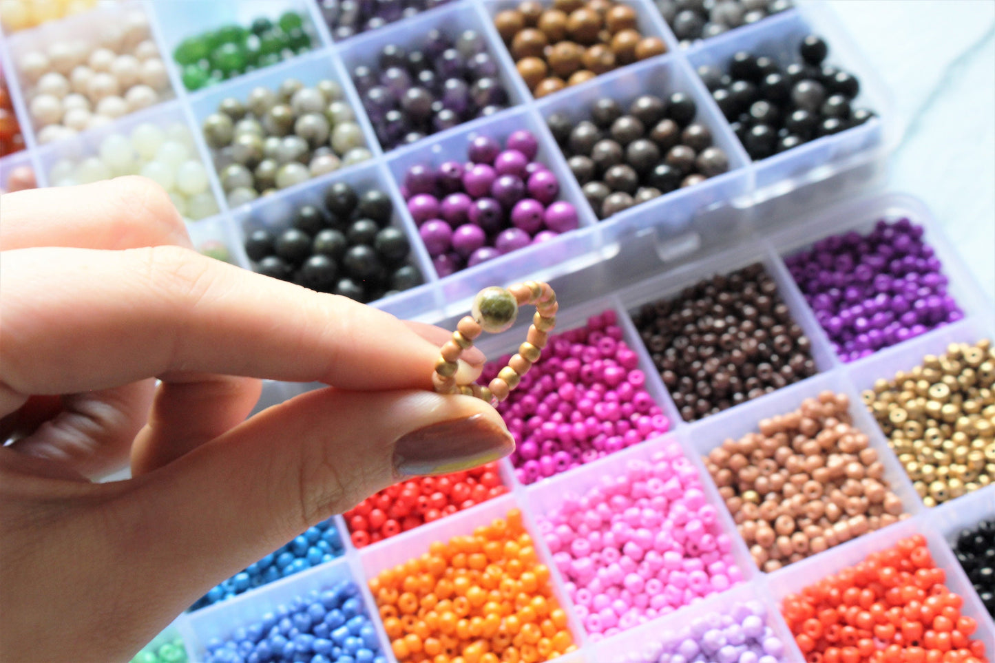 Crystal Beaded Custom Fidget Ring