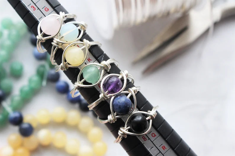 Crystal Bead Fidget Ring